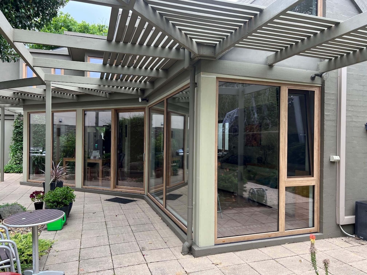 Double glazed corner windows