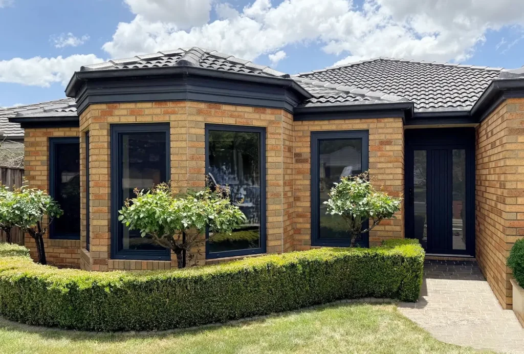 Traditional windows on a Melbourne heritage terrace