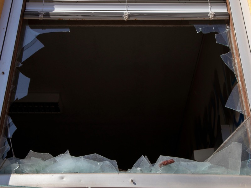 Smashed window